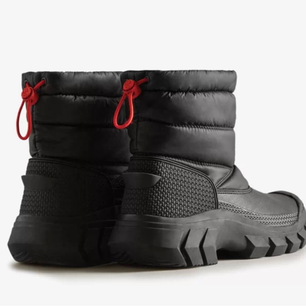 Hunter Intrepid Black Quilted Winter Boots